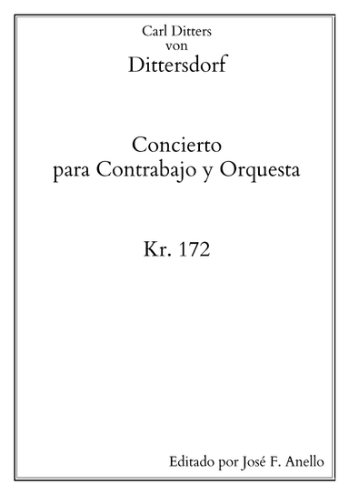 Contrabass Concerto Kr. 172 (arr. José F. Anello)