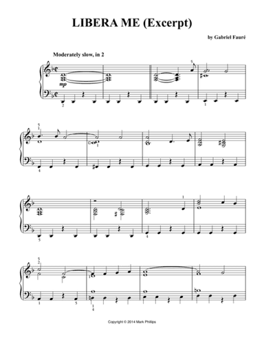 Fauré Requiem: "Libera Me (excerpt)" (arr. Mark Phillips)