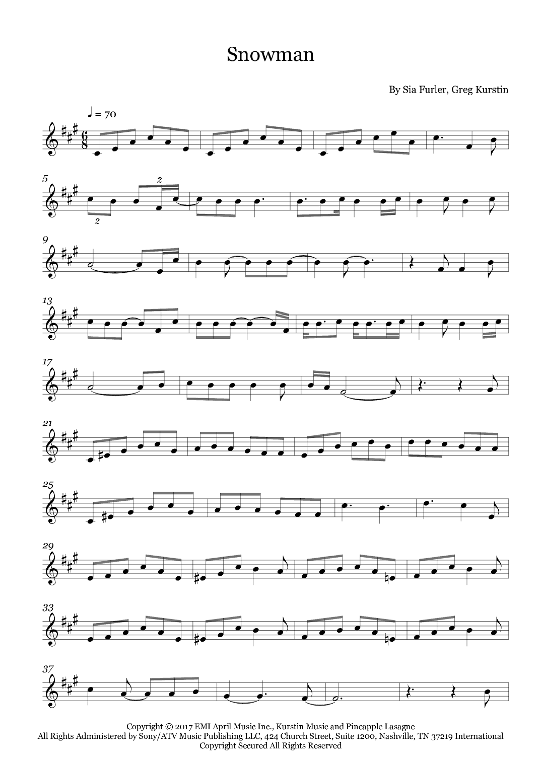 Snowman (arr. Fernanda Moura)