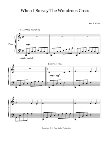 When I Survey The Wondrous Cross (arr. J. Case)