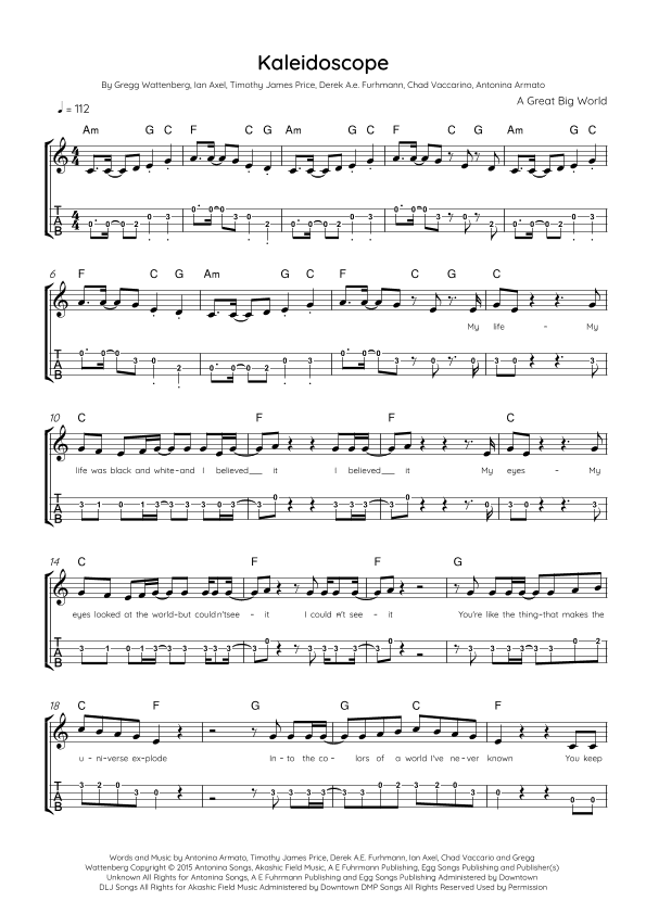 Kaleidoscope (arr. Arr. MDS)