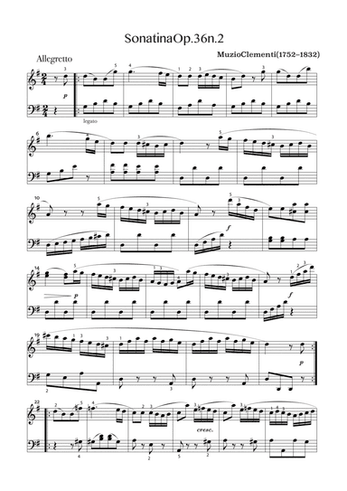 Sonatina in G major, Op 36 No 2 (arr. Adrienne Low)