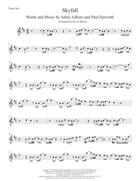 Skyfall (arr. Kevin Busse)