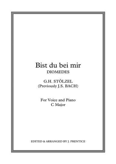 Bist du bei mir (C Major) (arr. Jonathan Prentice)