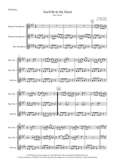 You'll Be In My Heart (arr. Fabio Britto)