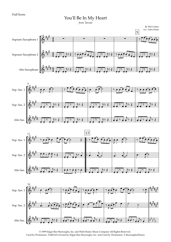 You'll Be In My Heart (arr. Fabio Britto)