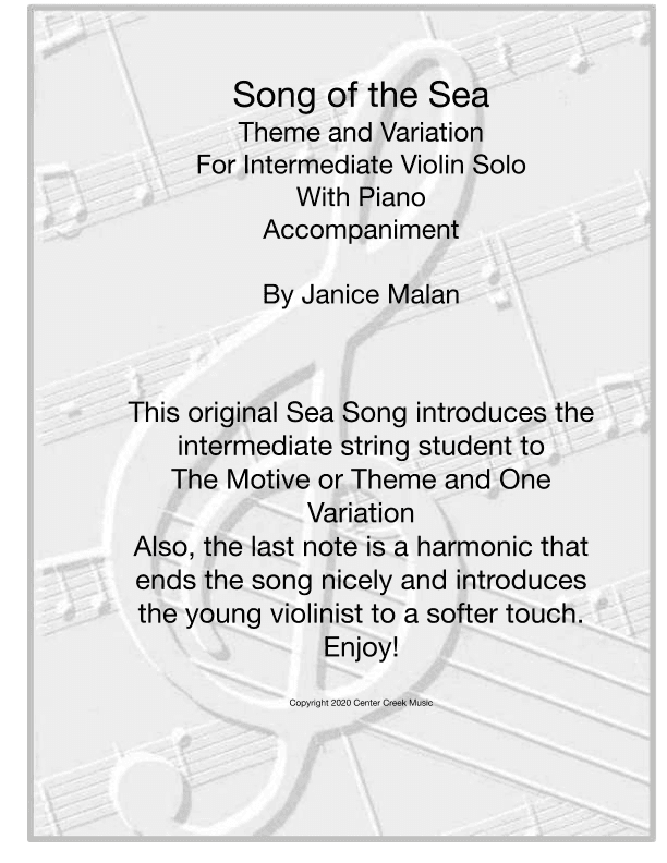 Song of the Sea for Intermediate Violin Solo