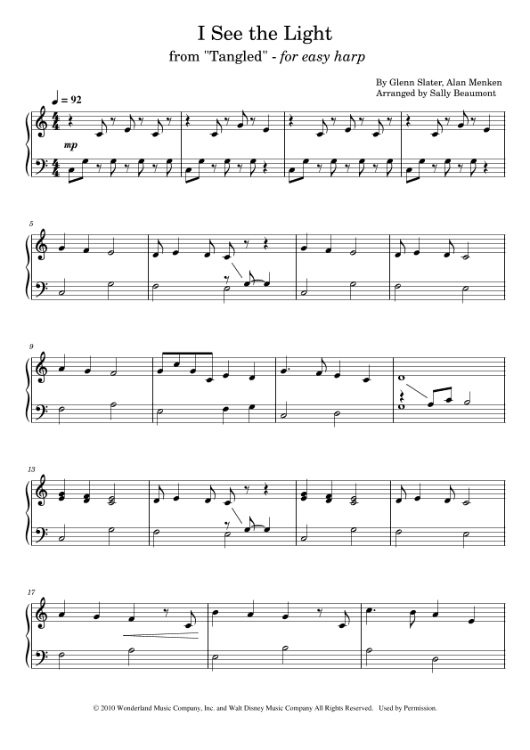 I See The Light (arr. Sally Beaumont)