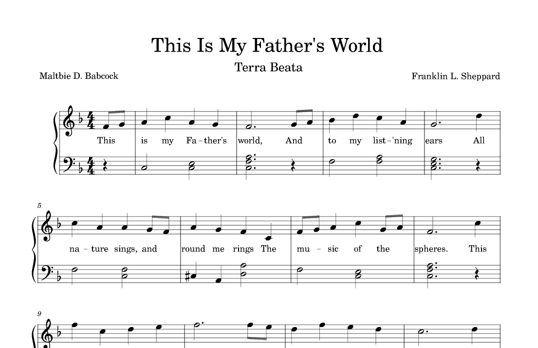 This Is My Father's World (arr. Colby Gordon)