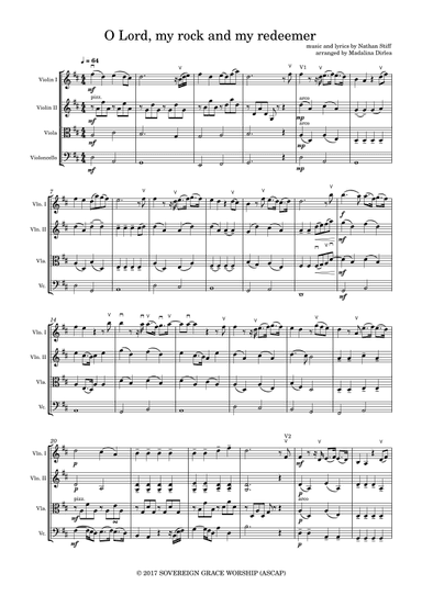 O Lord, My Rock And My Redeemer (arr. Madalina Dirlea)