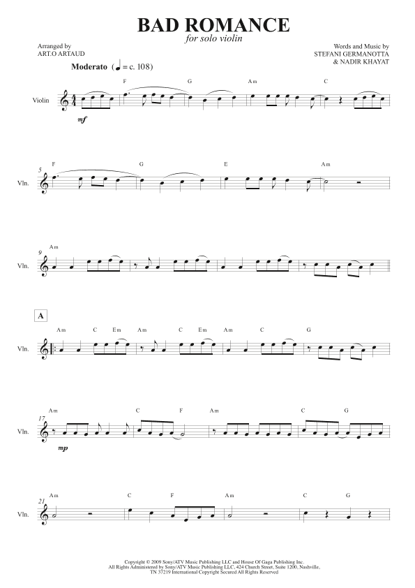 Bad Romance (arr. Art.o Artaud)