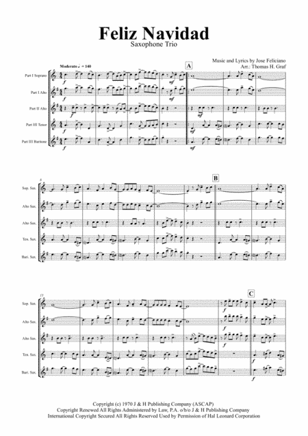 Feliz Navidad (arr. Thomas H. Graf)