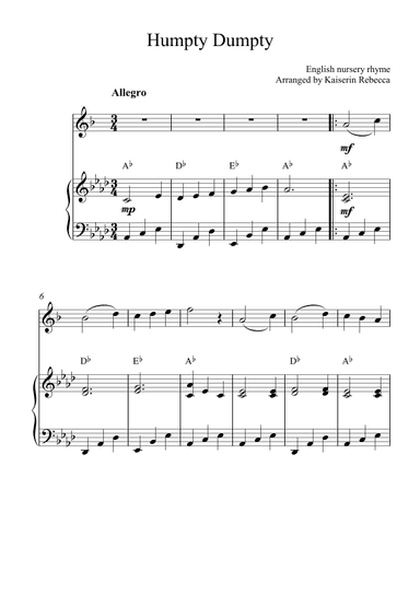 Humpty Dumpty (arr. Kaiserin Rebecca)