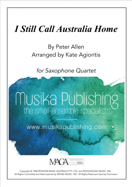 I Still Call Australia Home (arr. Kate Agioritis)