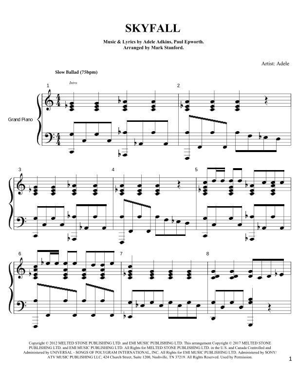 Skyfall (arr. Mark Stanford)