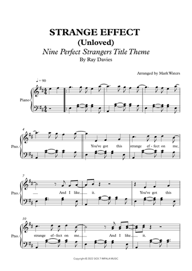 Unloved - Strange Effect (arr. Mark Waters)
