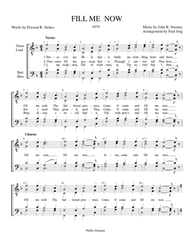FILL ME NOW (arr. Paul A. Jorg)