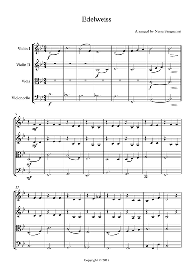 Edelweiss (arr. Nyssa Sanguansri)