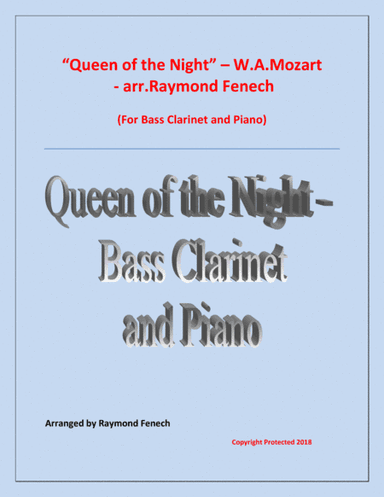 Queen of the Night - From the Magic Flute - Bass Clarinet and Piano (arr. Raymond Fenech)
