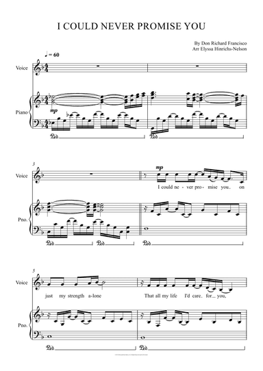 I Could Never Promise You (arr. Elyssa Hinrichs-Nelson)