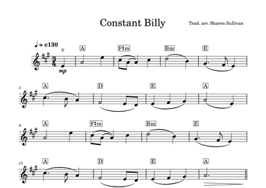 Constant Billy (arr. Sharon Sullivan)