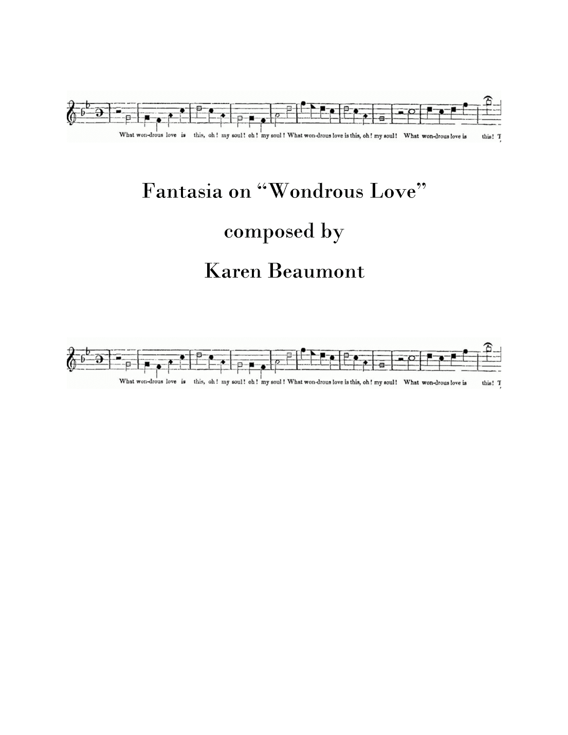 Fantasia on "Wondrous Love"