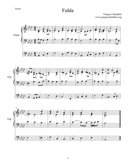 Fulda (Walton) - O Jesus Joy - Alternate Harmonization