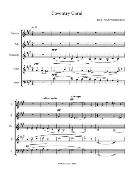 Coventry Carol (arr. Otoniel Rojas)