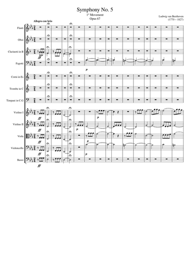 Symphony No. 5, 1st Movement (arr. Zachary Corbett)