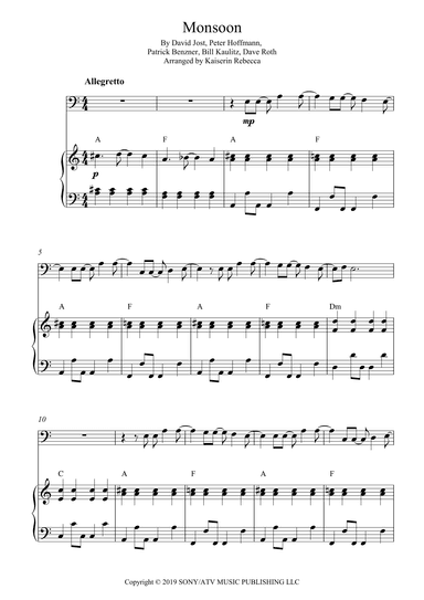 Monsoon (arr. Kaiserin Rebecca)