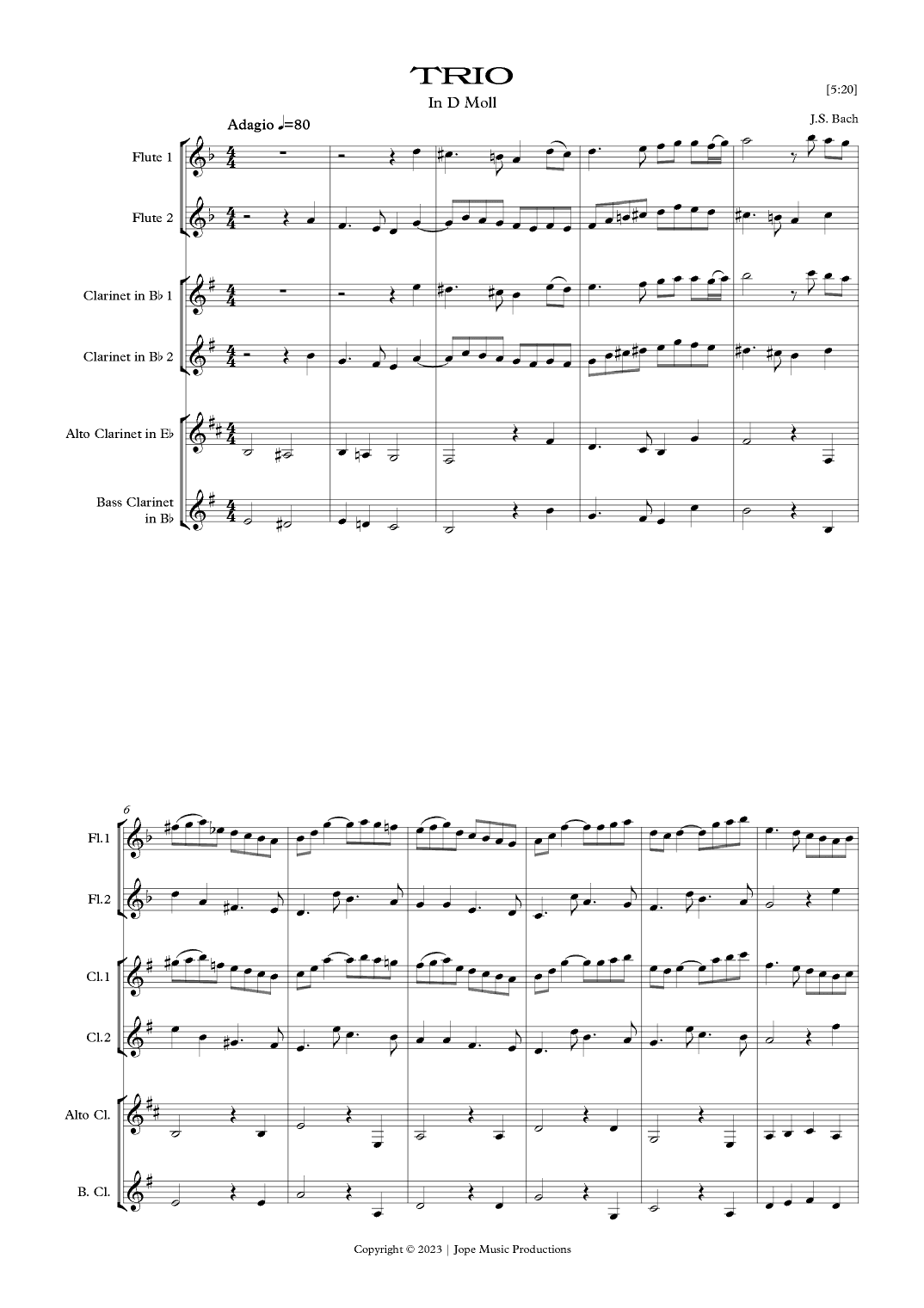 Trio in D-Moll (arr. Jope)