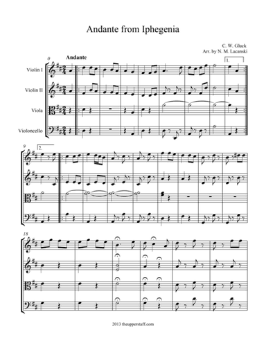Andante from Iphegenia (arr. Nick Lacanski)