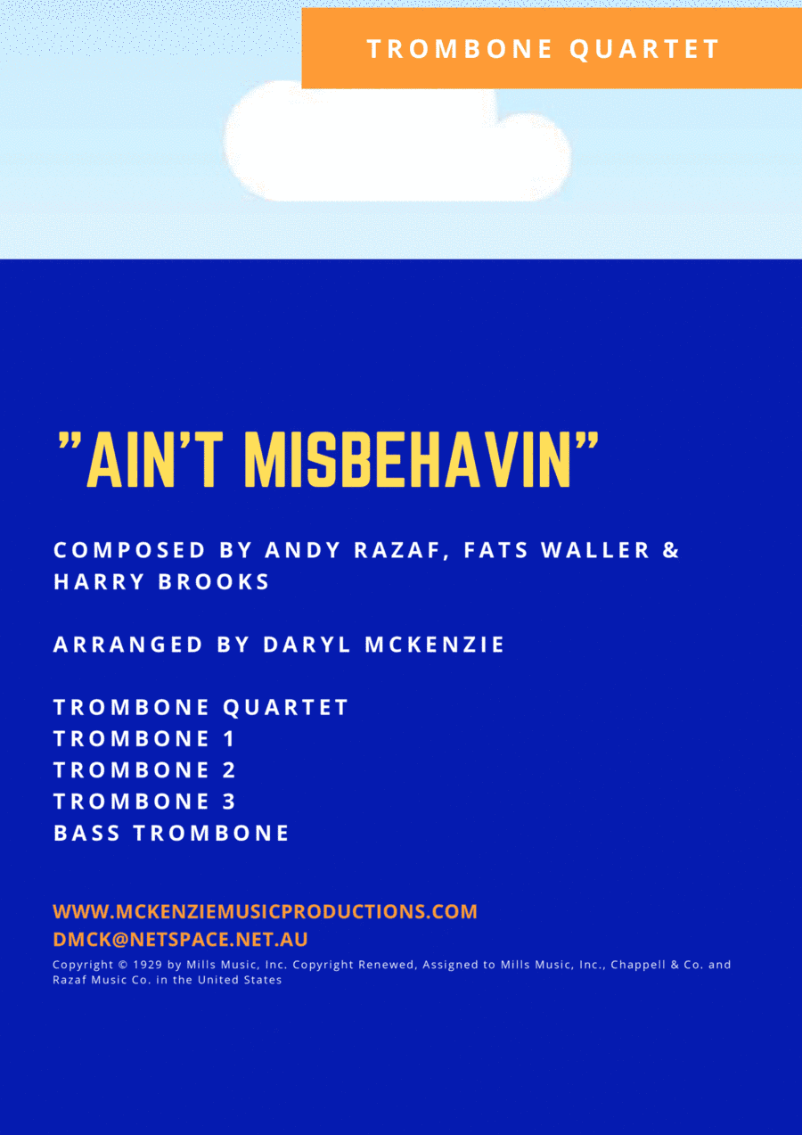 Ain't Misbehavin' (arr. Daryl McKenzie)