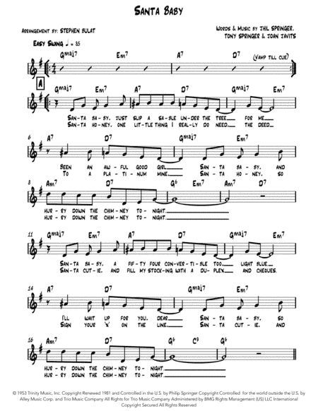 Santa Baby (arr. Stephen Bulat)