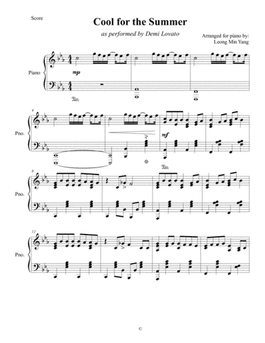 Cool For The Summer (arr. Leong Min Yang)