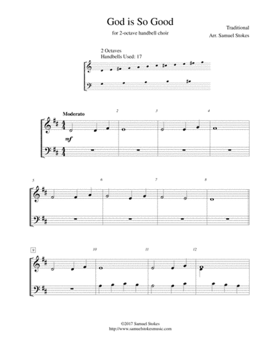 God is So Good - for 2-octave handbell choir (arr. Samuel Stokes)