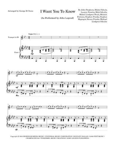 I Want You To Know (arr. George B Chave)