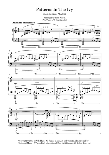 Patterns In The Ivy (arr. John Wilson (JW Soundworks))