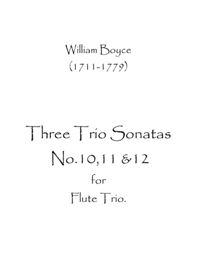 Three Trio Sonatas No.10,11 & 12 (arr. Spence Bundy)