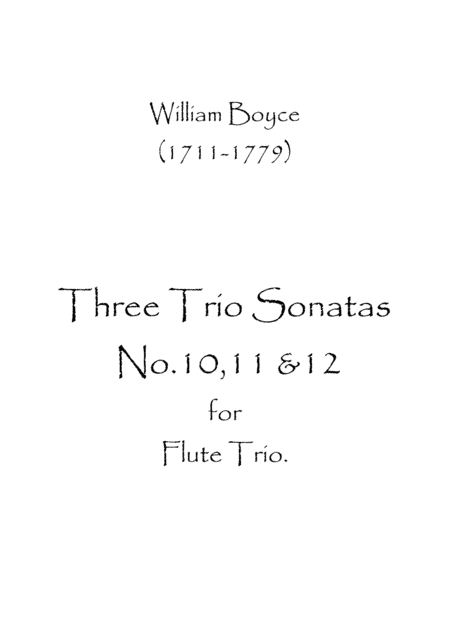 Three Trio Sonatas No.10,11 & 12 (arr. Spence Bundy)
