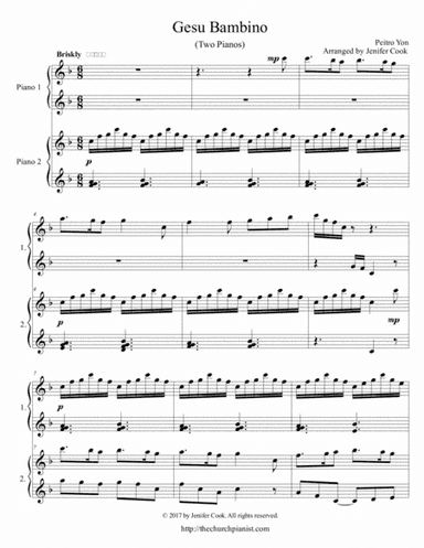 Gesu Bambino (arr. Arranged by Jenifer Cook)
