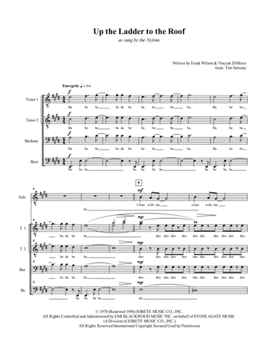 Up The Ladder To The Roof (arr. Tim Sarsany)