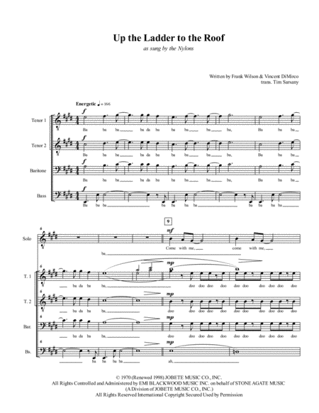 Up The Ladder To The Roof (arr. Tim Sarsany)