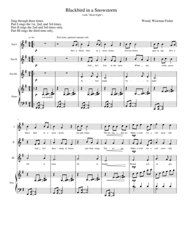 Blackbird in a Snowstorm (with "Silent Night")