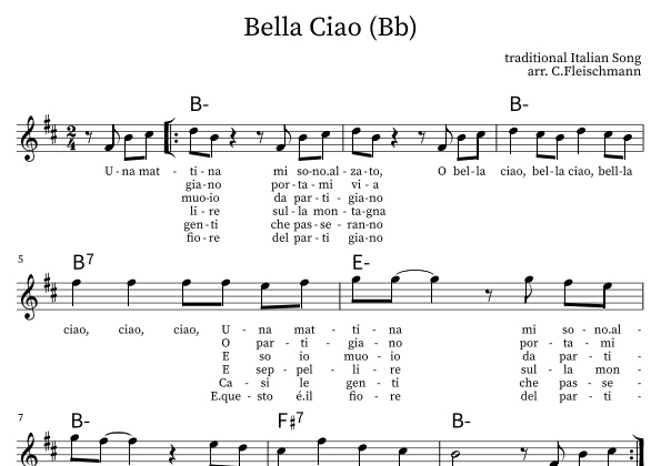 Bella Ciao (arr. Christoph Fleischmann)