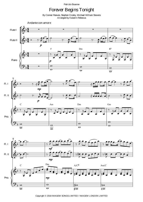 Forever Begins Tonight (arr. Kaiserin Rebecca)