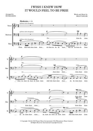 I Wish I Knew How It Would Feel To Be Free (arr. Peter Davis)