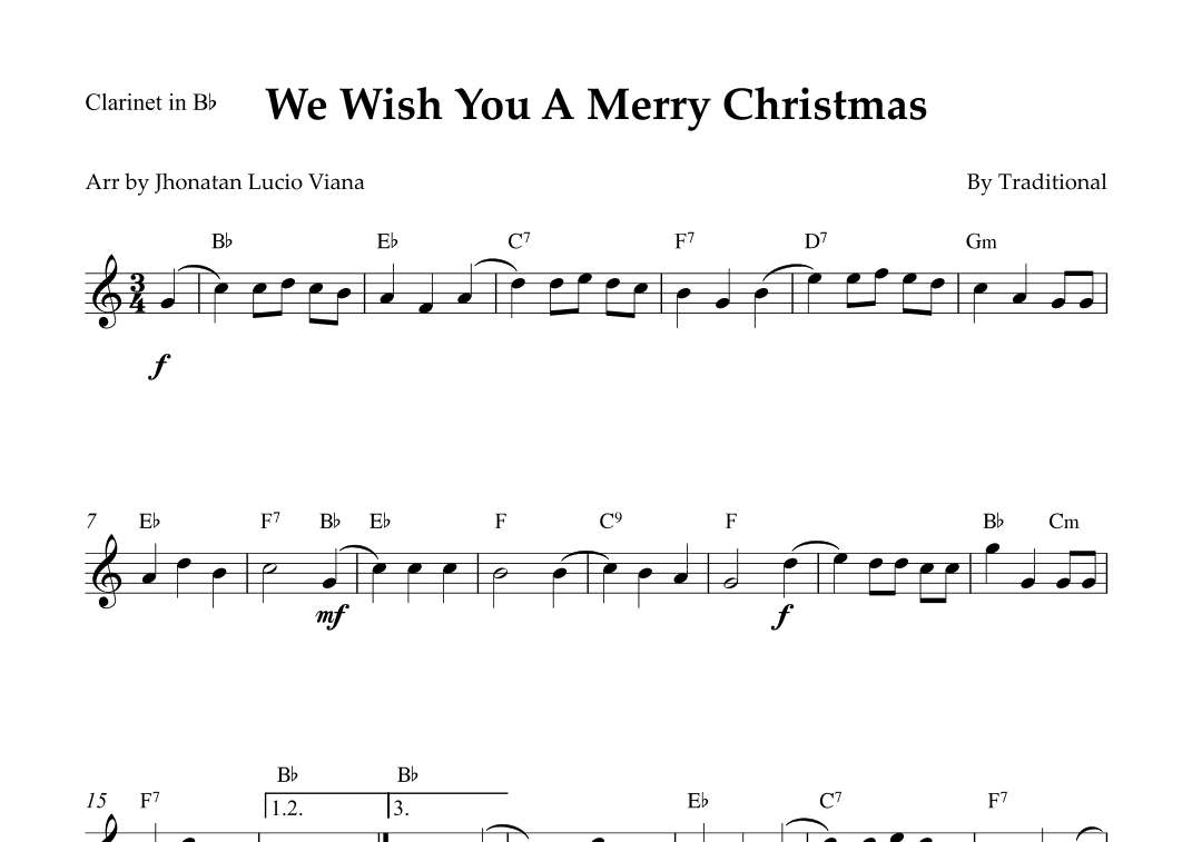 We Wish You A Merry Christmas (arr. Jhonatan Lucio Viana)