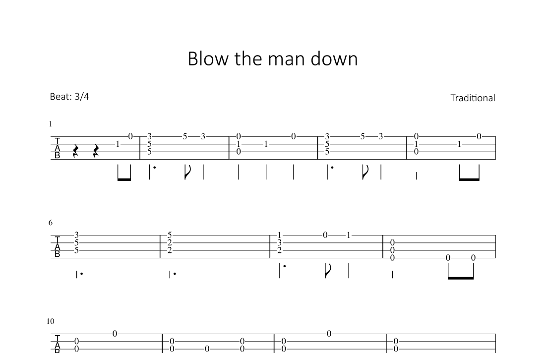 Blow the man down (arr. Bettina Schipp)