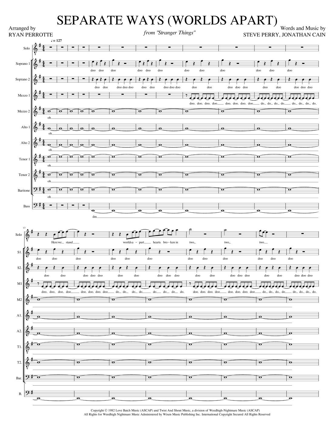 Separate Ways (worlds Apart) (arr. Ryan Perrotte)